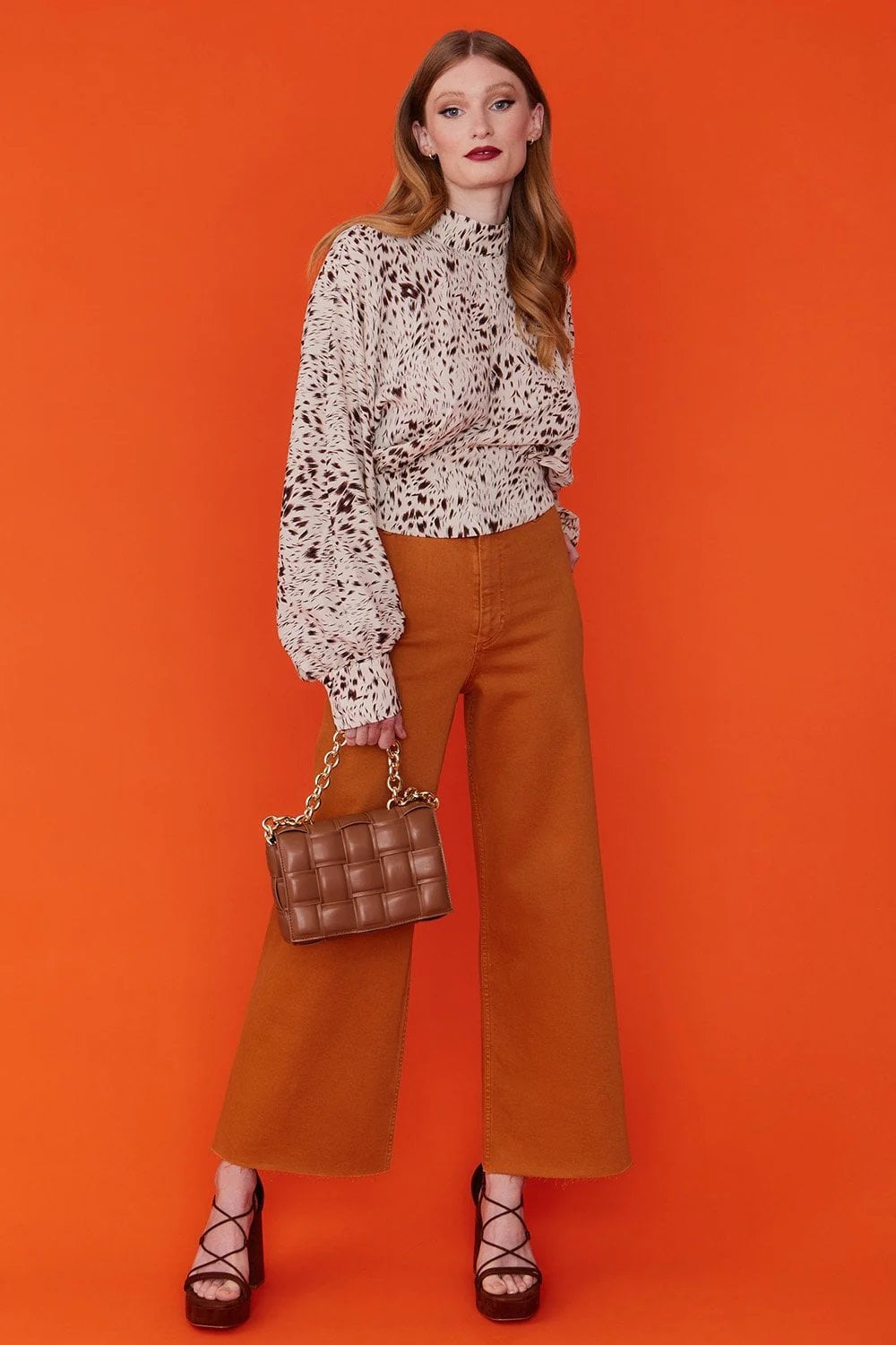 Seidenbluse Tiermuster