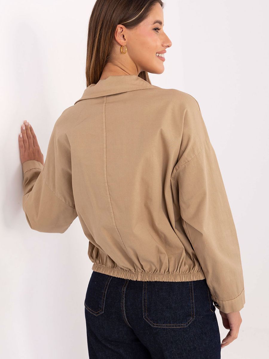 Casual Damenhemd mit Taschen — Braun